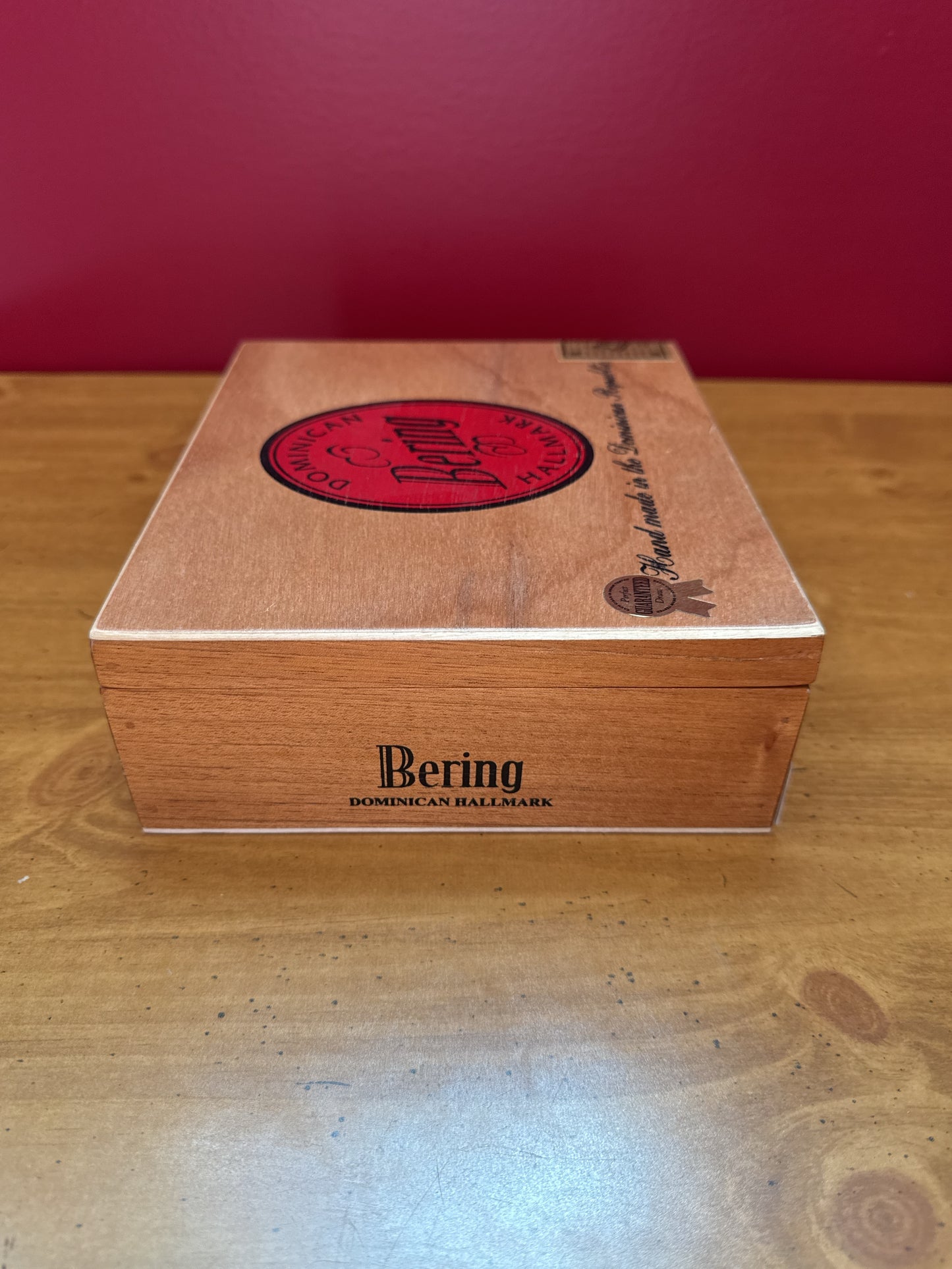 Dominican Republic Hallmark Bering Empty Cigar Box Wood Presidente