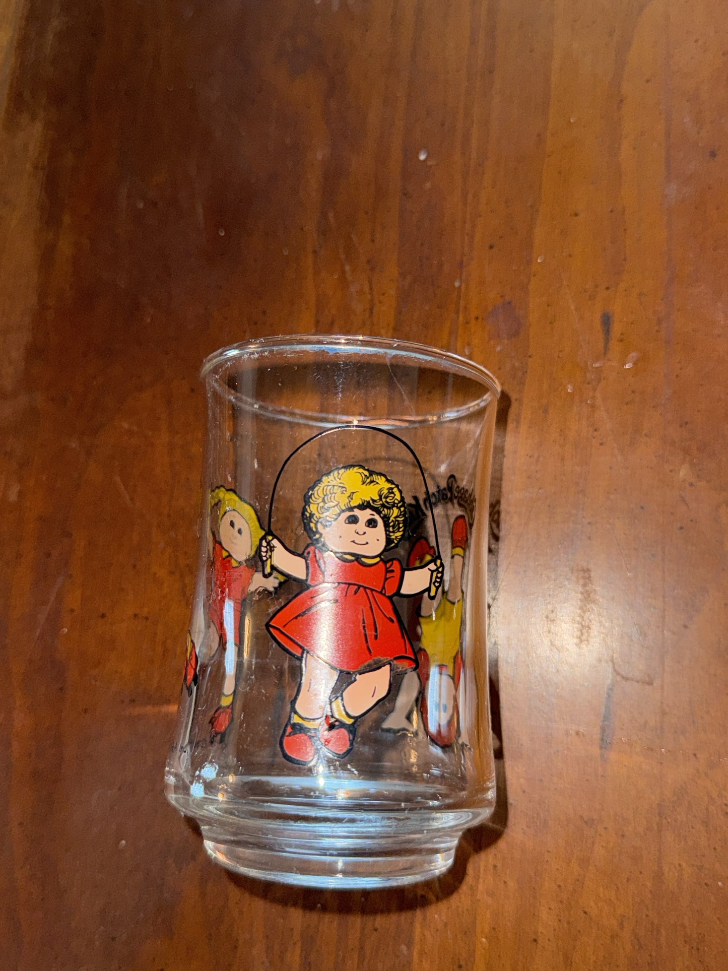 Vintage Cabbage Patch Kids Small Juice Glass 3 5/8" Tall