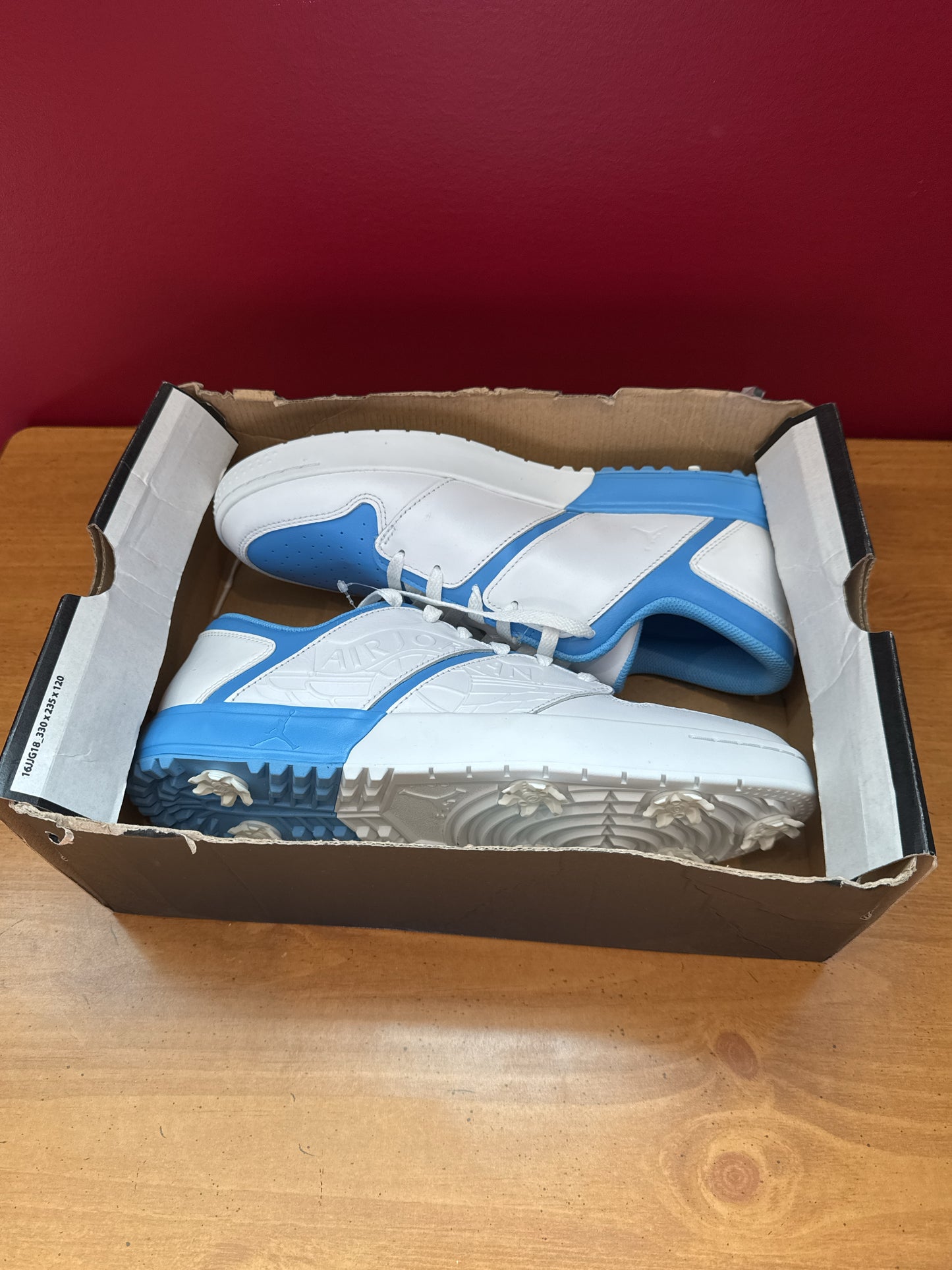 Rare UNC Nike Jordan Golf NU Retro 1 Low G Carolina/University Blue 11.5 Mens Golf Shoes New in Box