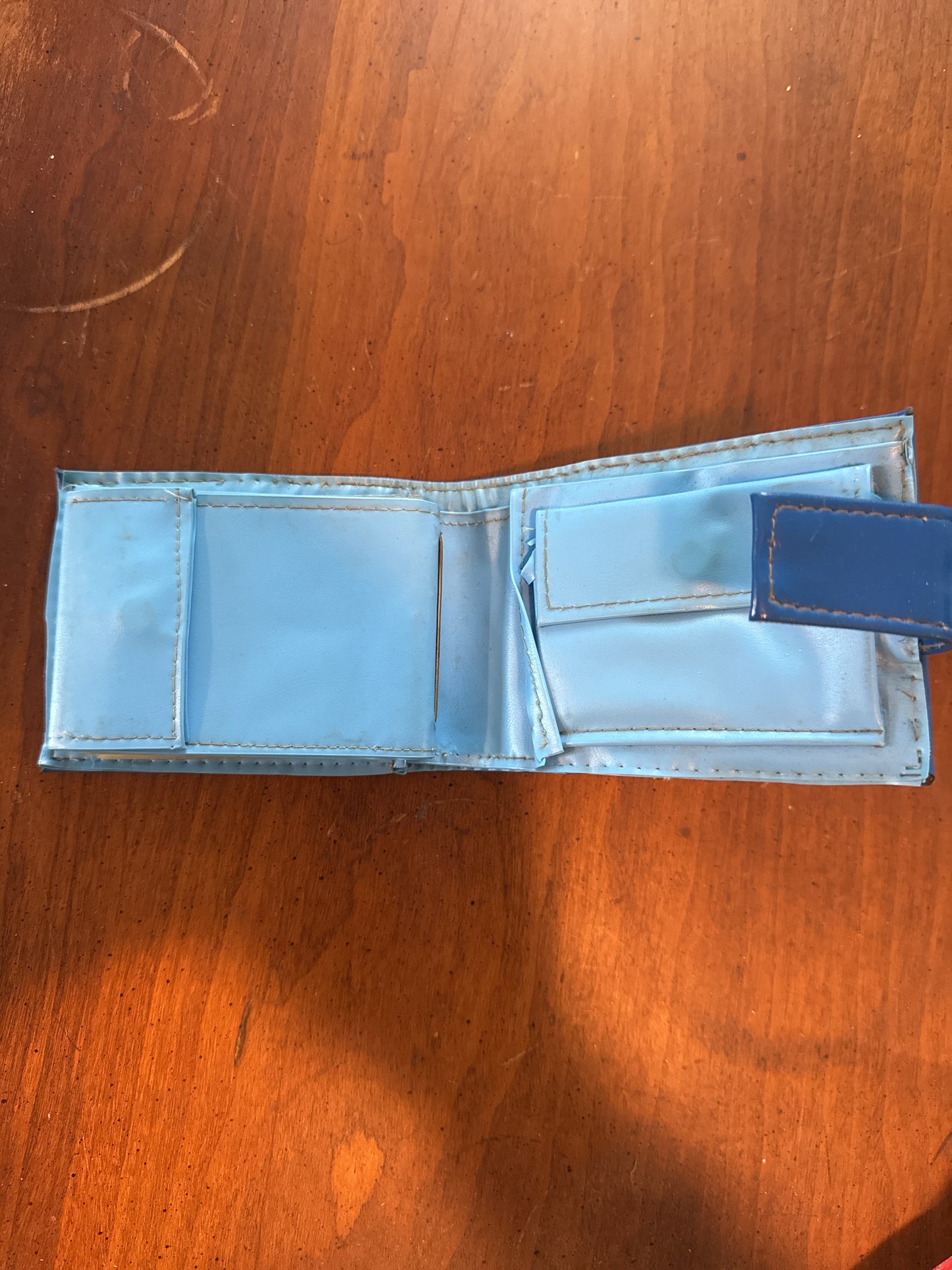 Vintage "Speak Softly and Carry a Beagle" Peanuts Wallet Blue 4.5" Wide