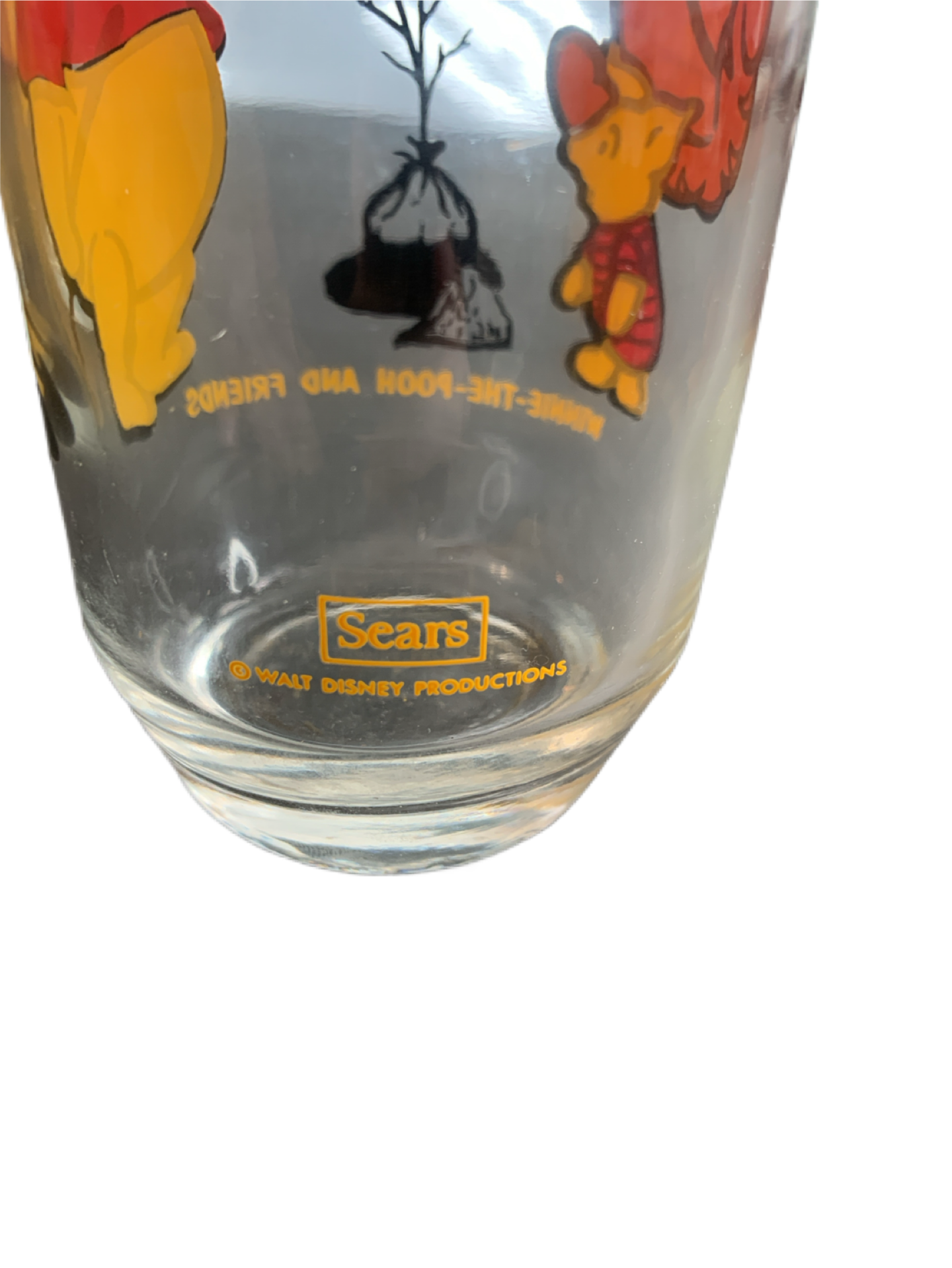 Disney Vintage 1970's Pair of Winnie the Pooh and Friends Drinking Glasses