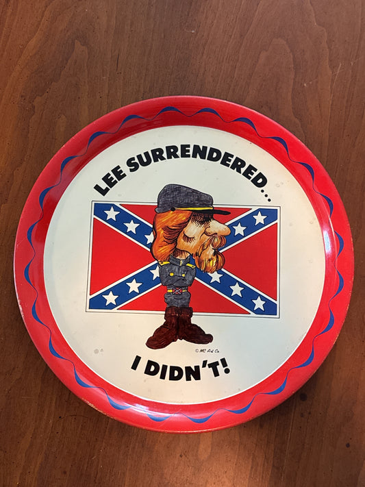 Set of 5 Robert E. Lee Comical Serving Tin Platters 11.5" Wide