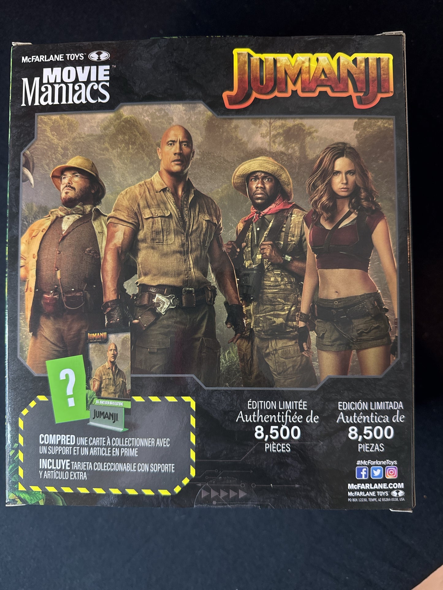 McFarlane Movie Maniacs LE WB Celebrating 100 Jumanji Dr. Smolder Bravesone 6" NIB