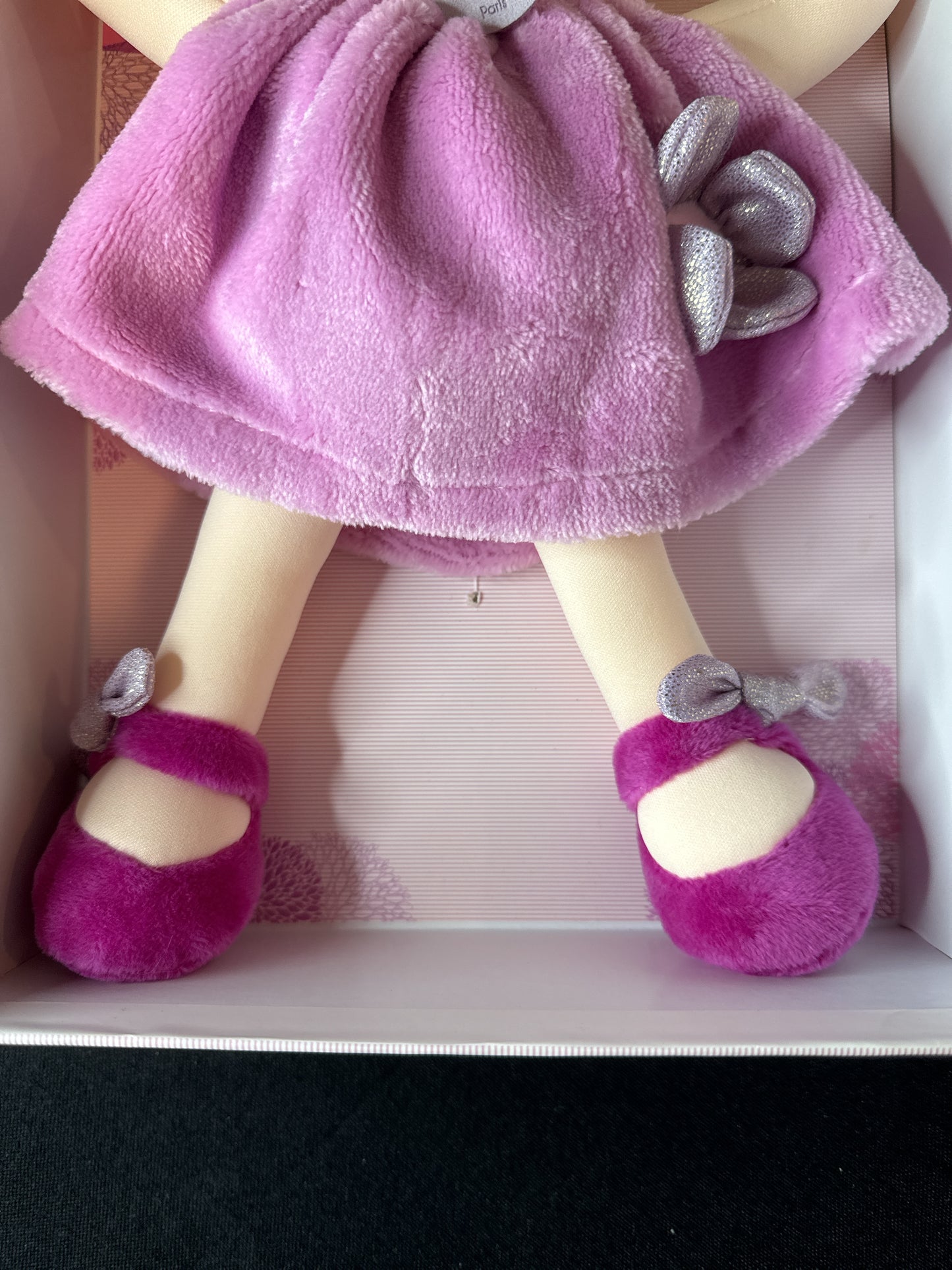 Jolijou Paris Demoiselle Pretty Plush Baby Doll Infant Toy Lovey Purple 11" New in Box