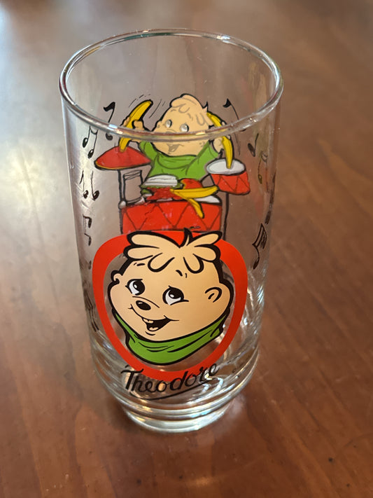 Theodore from Alvin & The Chipmunks Drinking Glass 1985 6" Tall