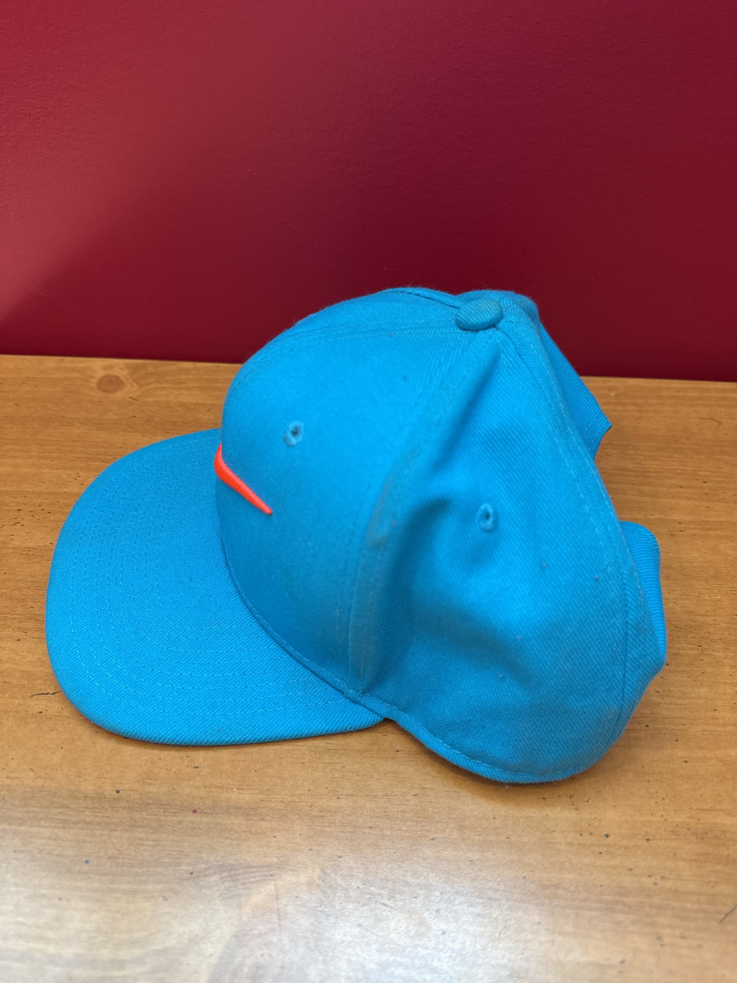 Nike Blue Cap Sport Hat Pink Swoosh Light Blue Adult Size Snapback