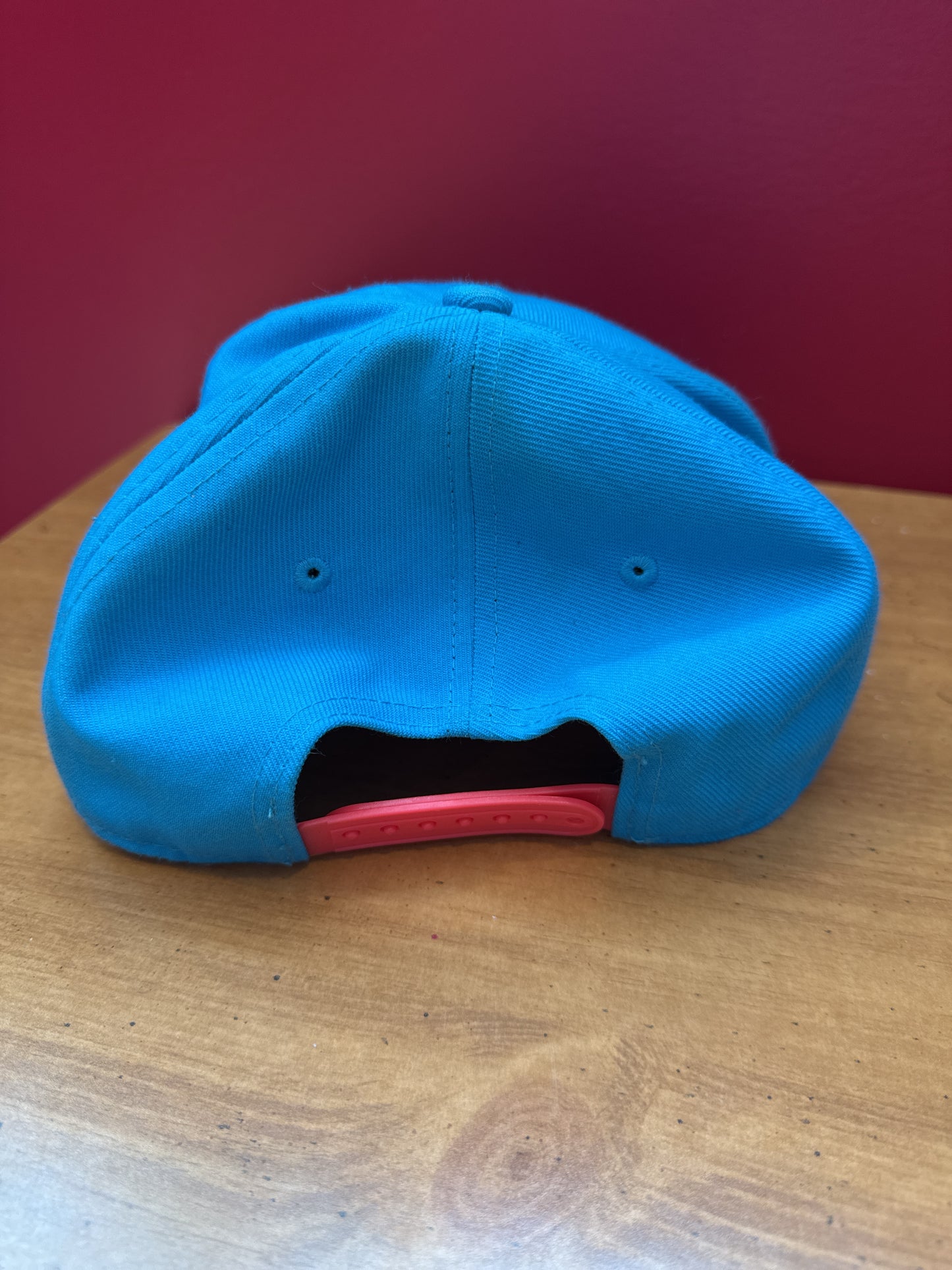 Nike Blue Cap Sport Hat Pink Swoosh Light Blue Adult Size Snapback