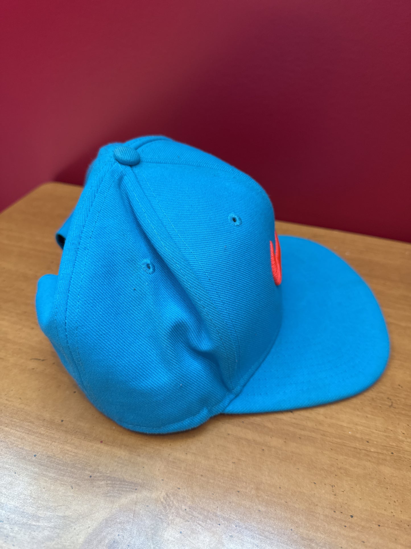 Nike Blue Cap Sport Hat Pink Swoosh Light Blue Adult Size Snapback