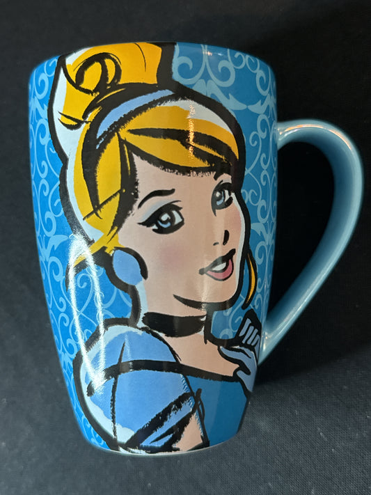 Disney Parks Exclusive Cinderella Mornings Coffee Mug 16oz Blue "It's Hard to Wake up"