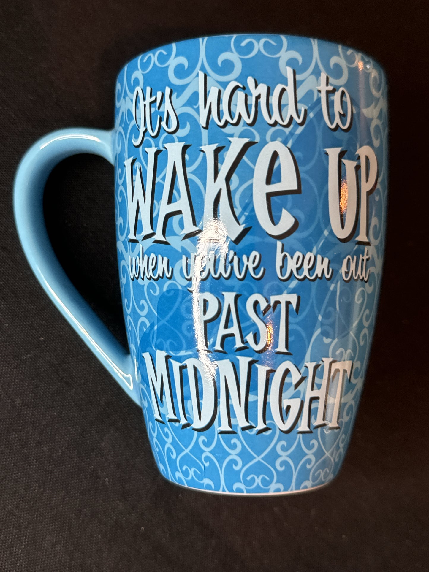 Disney Parks Exclusive Cinderella Mornings Coffee Mug 16oz Blue "It's Hard to Wake up"