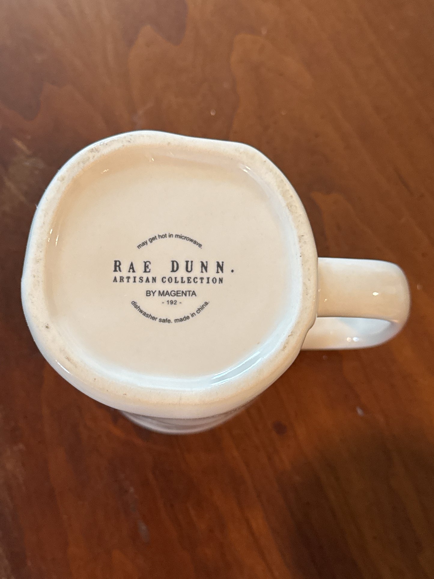 Rae Dunn Hubby Coffee Cup Mug 4.75" Tall White
