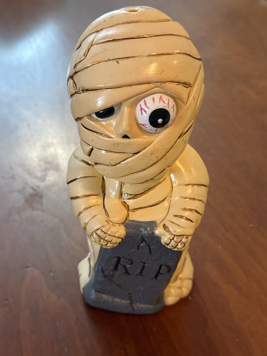 Dynagood Halloween Blow Mold Mummy 9" Graveyard Decor Vintage 2001