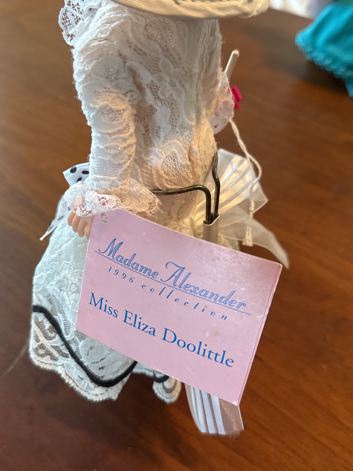 Miss Eliza Dolittle Doll 10" Tall By the Madame Alexander Doll Company With Metal Stand
