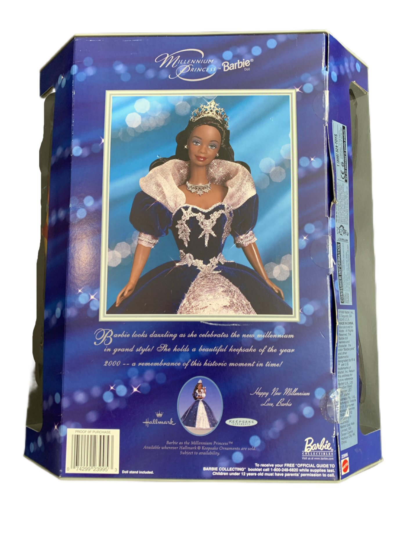 Barbie Millennium African American Princess Doll Special Edition - Blue