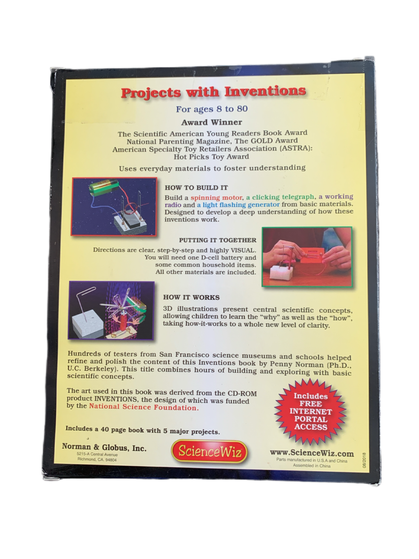 ScienceWiz Electricity & Inventions Kit w/Book by Penny Norman - Ages 8-80