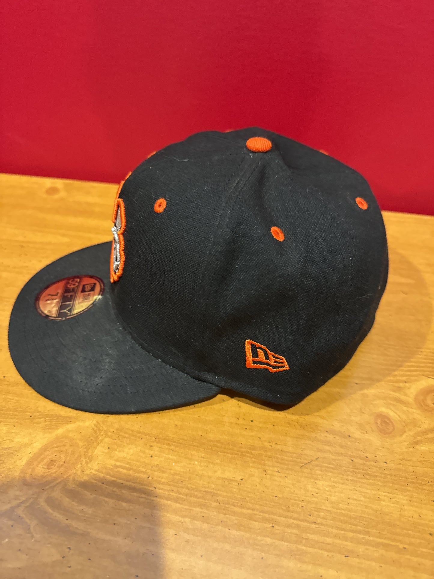 Men's Norfolk Tides New Era Black Authentic Collection Road 59 Fifty Fitted Baseball Hat Cap 7 3/8