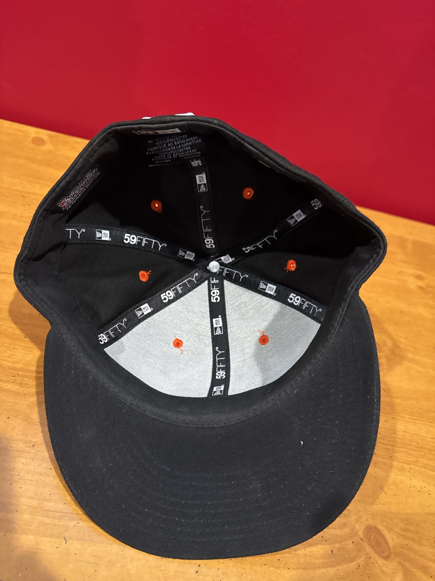 Men's Norfolk Tides New Era Black Authentic Collection Road 59 Fifty Fitted Baseball Hat Cap 7 3/8