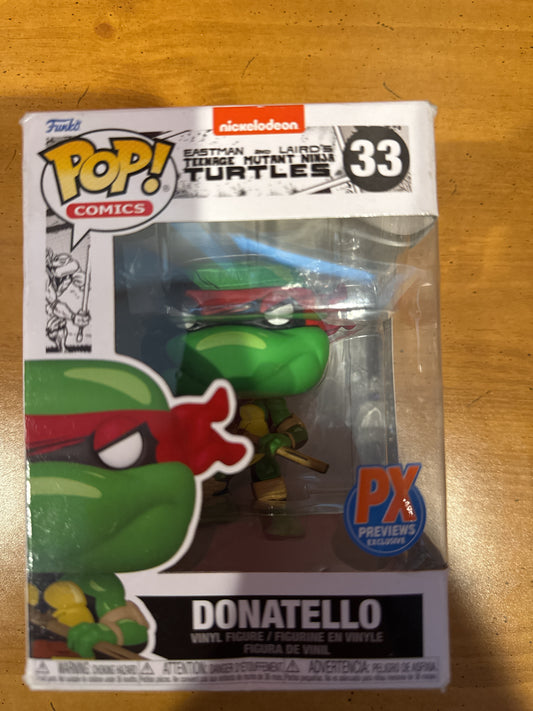 Funko Pop! Comics - Teenage Mutant Ninja Turtles #33 Donatello (PX Preview Exclusive) NIB