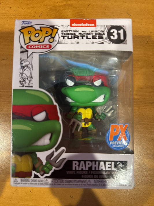 Funko Pop! + Protector Comics #31 Teenage Mutant Ninja Turtles Raphael (PX Exclusive) NIB