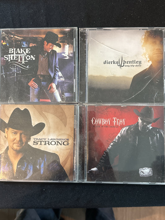 Country 4 CDs Miscellaneous Blake Shelton, Tracy Lawrence, Dierks Bentley, Cowboy Troy