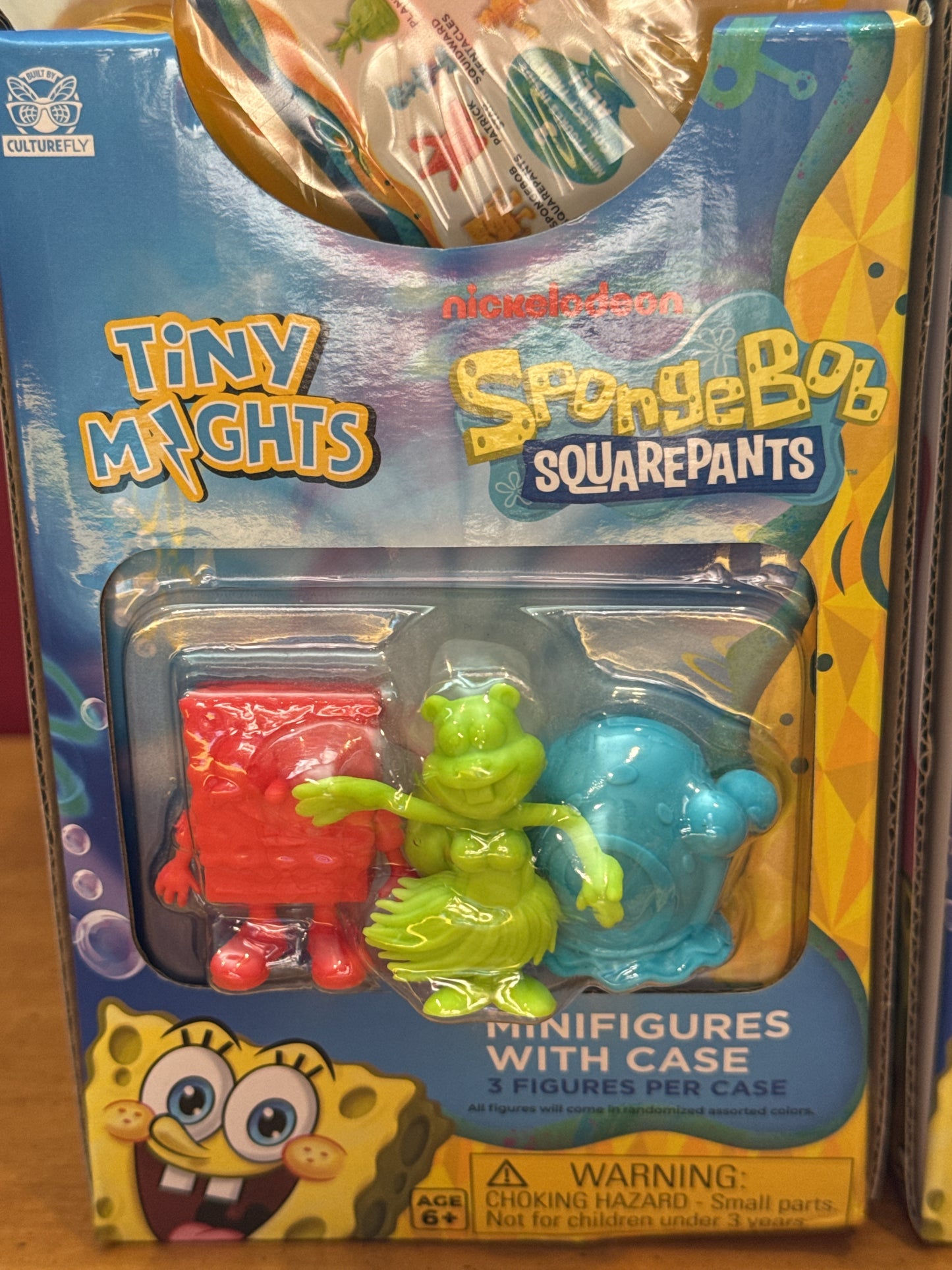 SpongeBob SquarePants Tiny Mights Sealed Blind Box Pictures Show One of 3 Figures Package