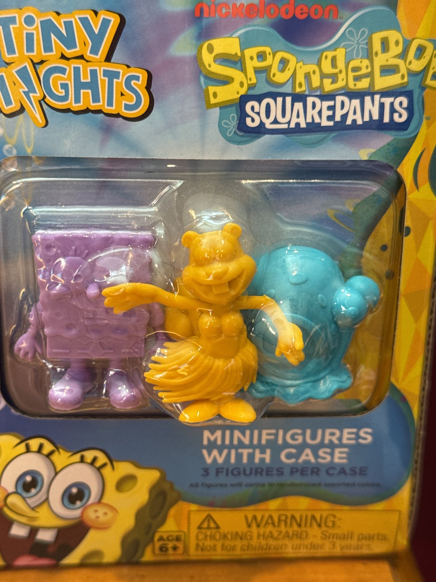 SpongeBob SquarePants Tiny Mights Sealed Blind Box Pictures Show One of 3 Figures Package