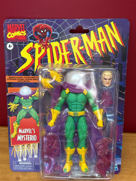 Mysterio Marvel Legends Retro Spiderman 6" Spider-Man Animated Walmart Exclusive New in Box