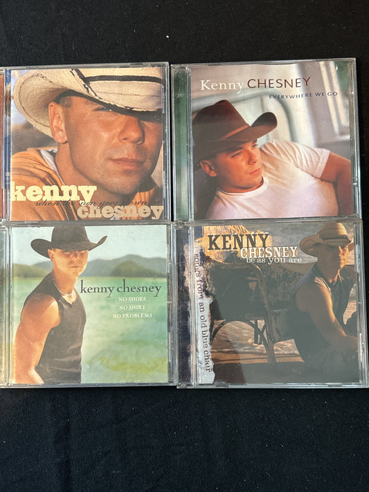 Kenny Chesney 4 CDs No Shoes & Be As You Are & Everywhere We Go & When The Sun Goes Down