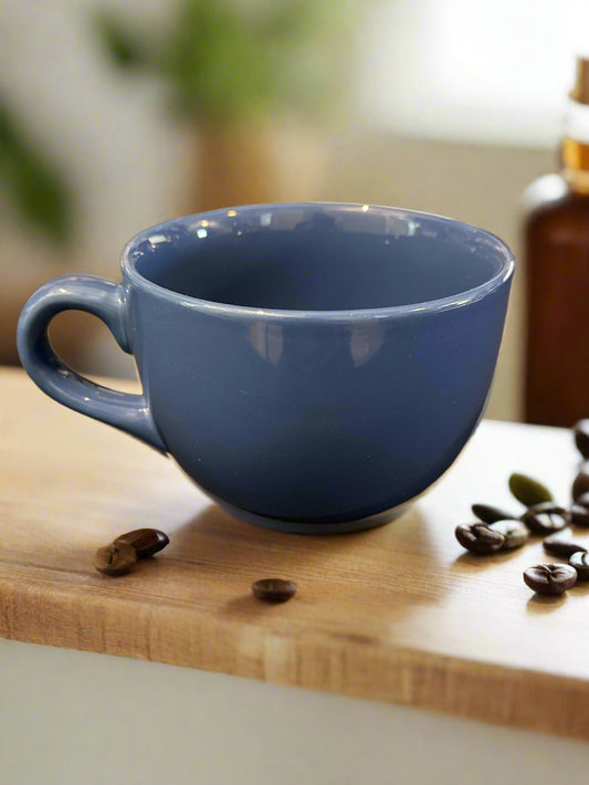 Lynns Stoneware Blue Coffee Mug Cup 16oz Large