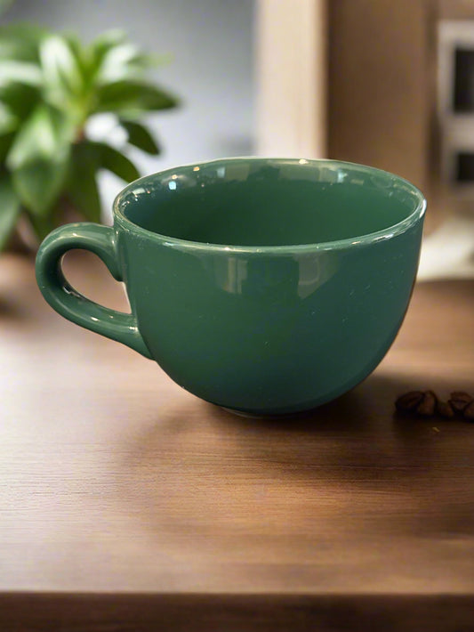 Lynns Stoneware Green Coffee Mug Cup 16oz Large
