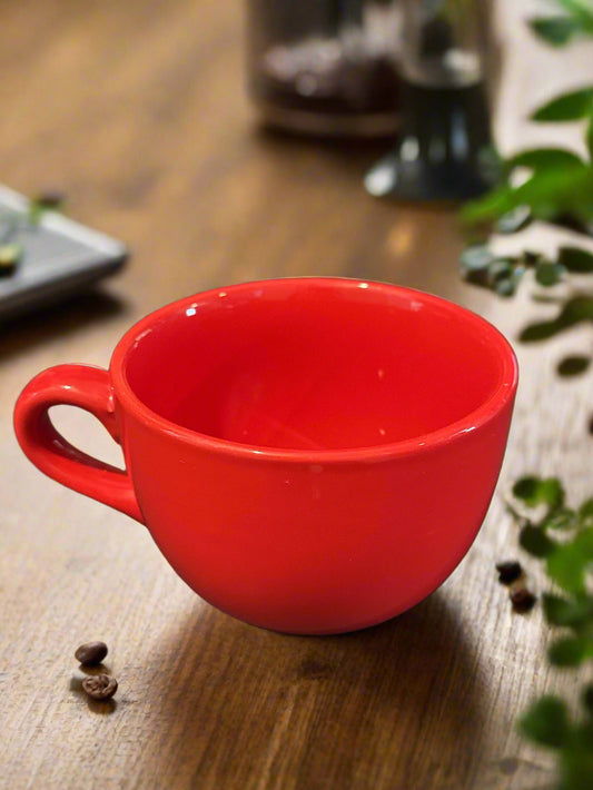 Lynns Stoneware Red Coffee Mug Cup 16oz Large