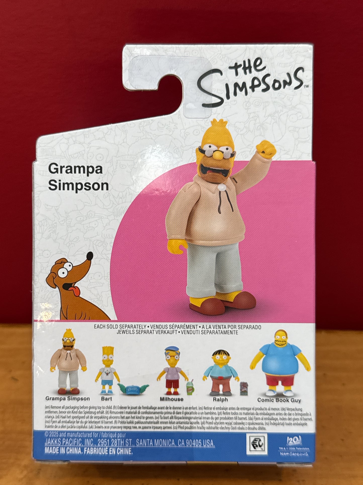 The Simpsons Grampa Abe Simpson 2.5" Action Figure Jakks Pacific New in Box