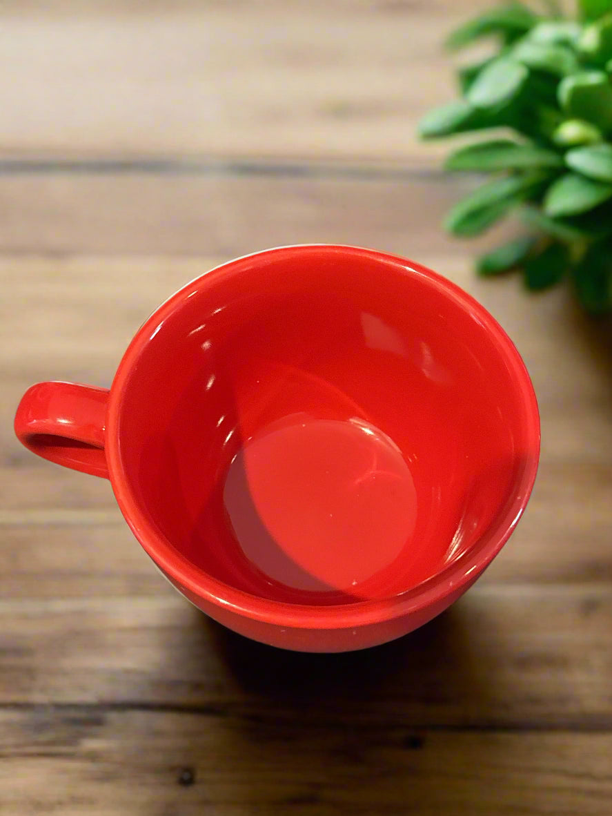 Lynns Stoneware Red Coffee Mug Cup 16oz Large