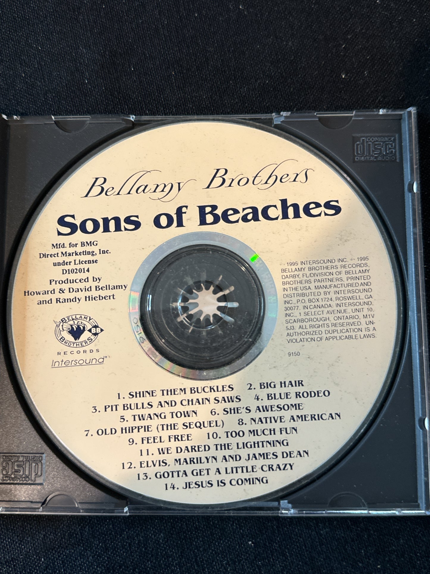 Bellamy Brothers 2 CDs Sons of Beaches & Greatest Hits