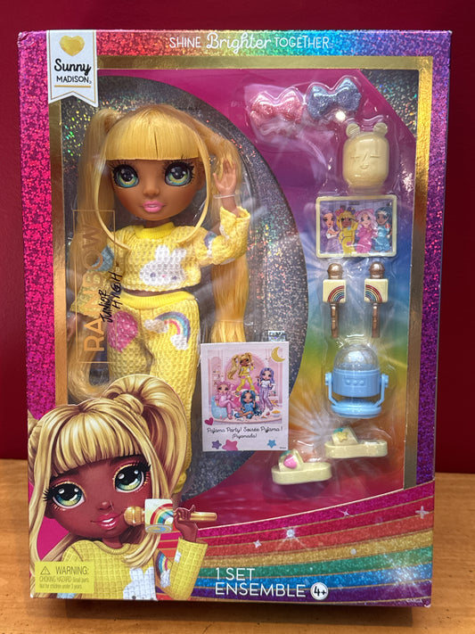Rainbow High Jr. High PJ Party Sunny Yellow 9" Posable Doll w/ Soft One Piece New in Box