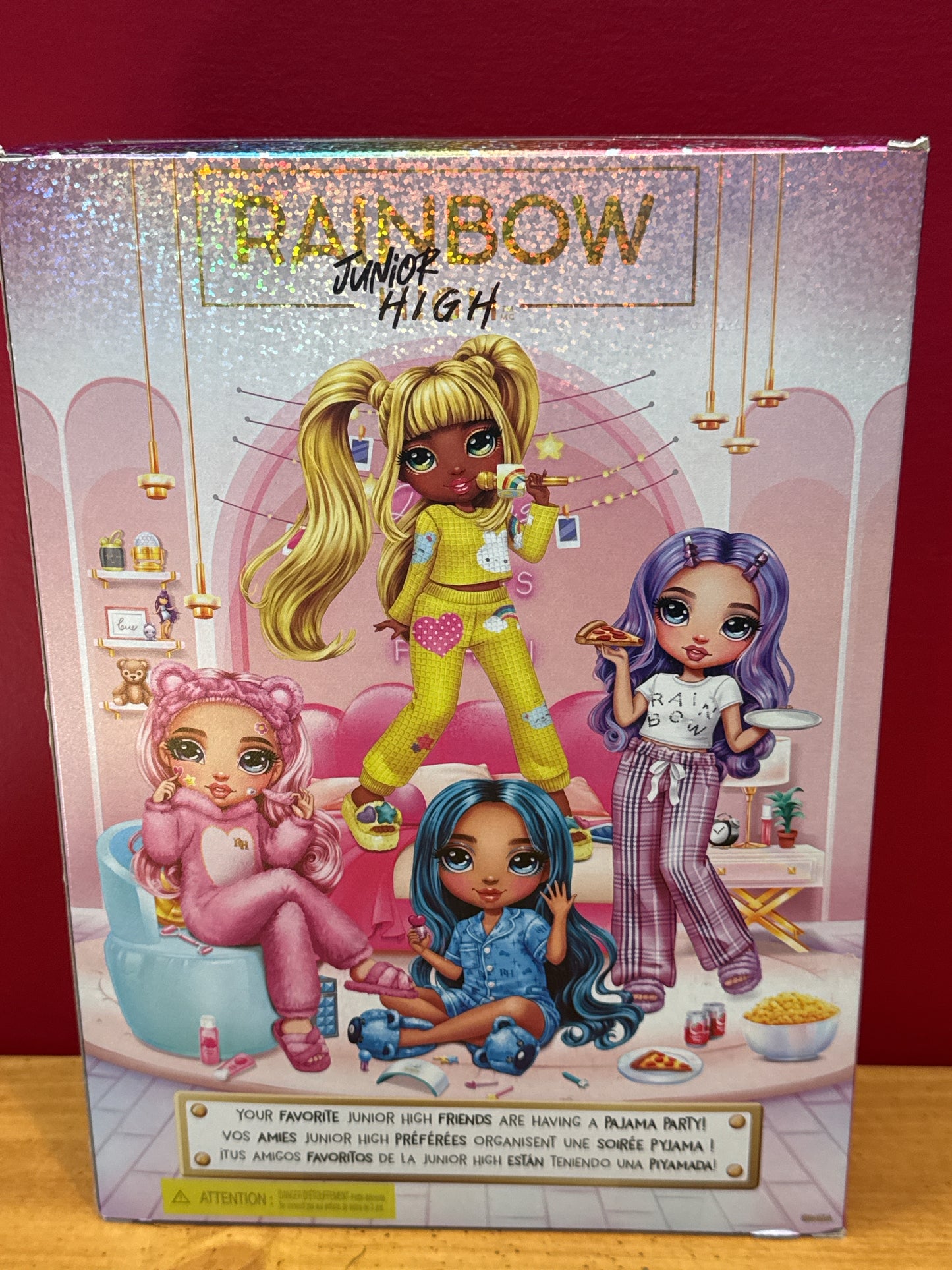 Rainbow High Jr. High PJ Party Sunny Yellow 9" Posable Doll w/ Soft One Piece New in Box