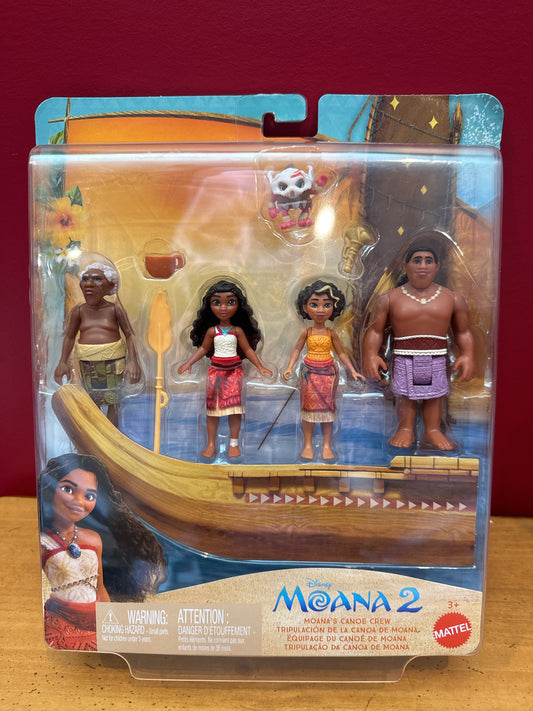 Disney Moana 2 Moana's Canoe Crew Playset w/ 5 Small Dolls & 3 Accessories New in Box