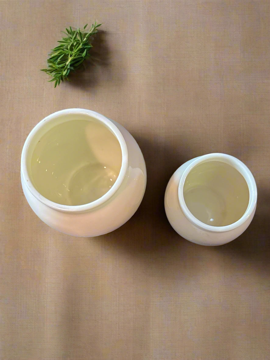 Rare Pair of Lenox Jelly/Jam Condiment Jars with Sterling Lids (No Spoons) 4.5" & 3.5" Tall