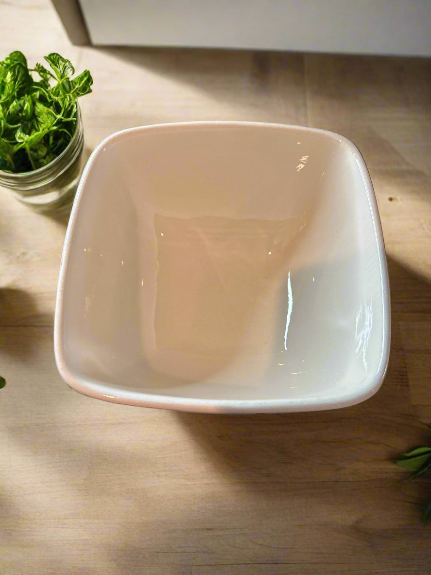 Ceramic Decorative Bowl Sandra by Sandra Lee Red Design on White 5.5" Wide 3.25" Tall