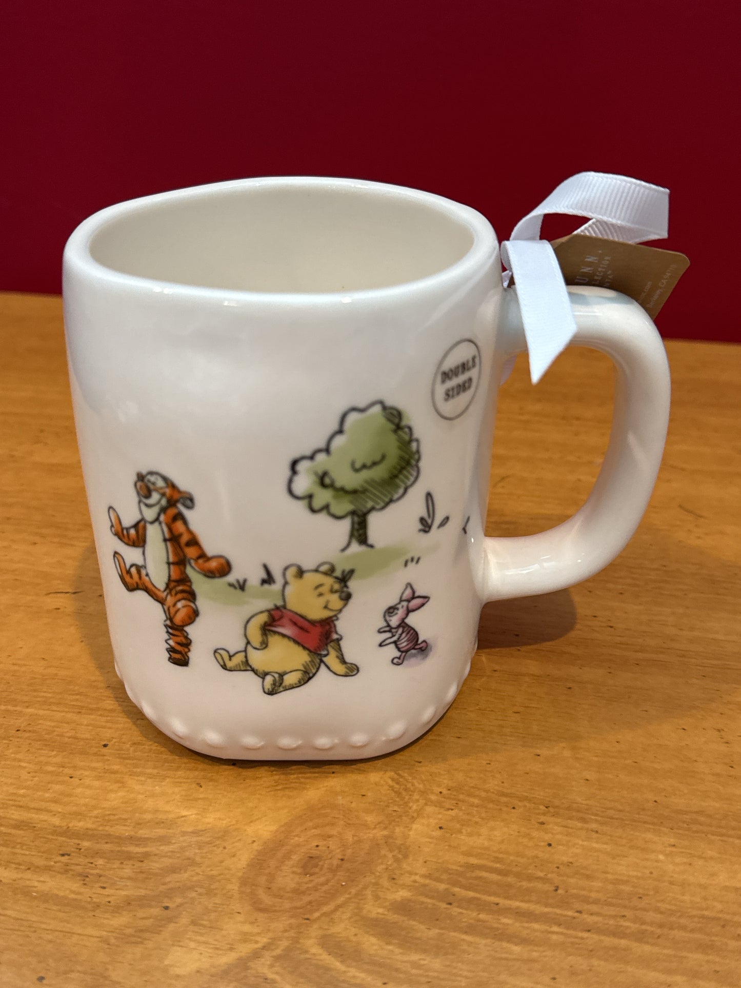 Rae Dunn Winnie The Pooh, "Life is Full of Ups & Downs" Coffee Cup Mug 4 7/8" Tall New