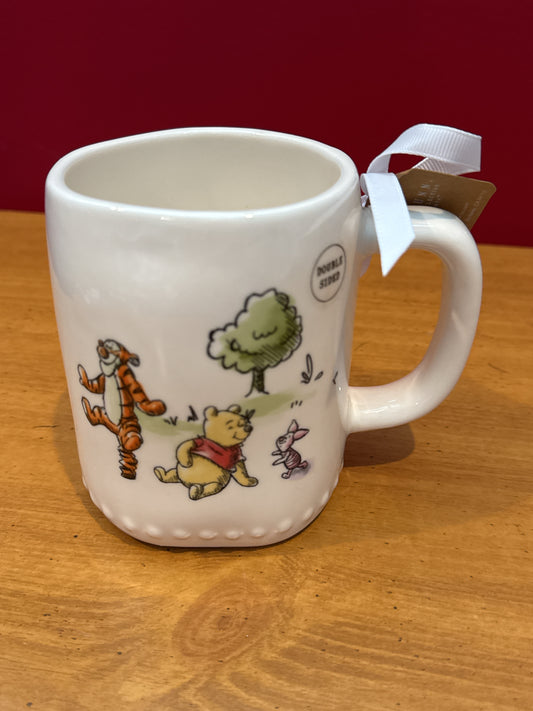 Rae Dunn Winnie The Pooh, "Life is Full of Ups & Downs" Coffee Cup Mug 4 7/8" Tall New