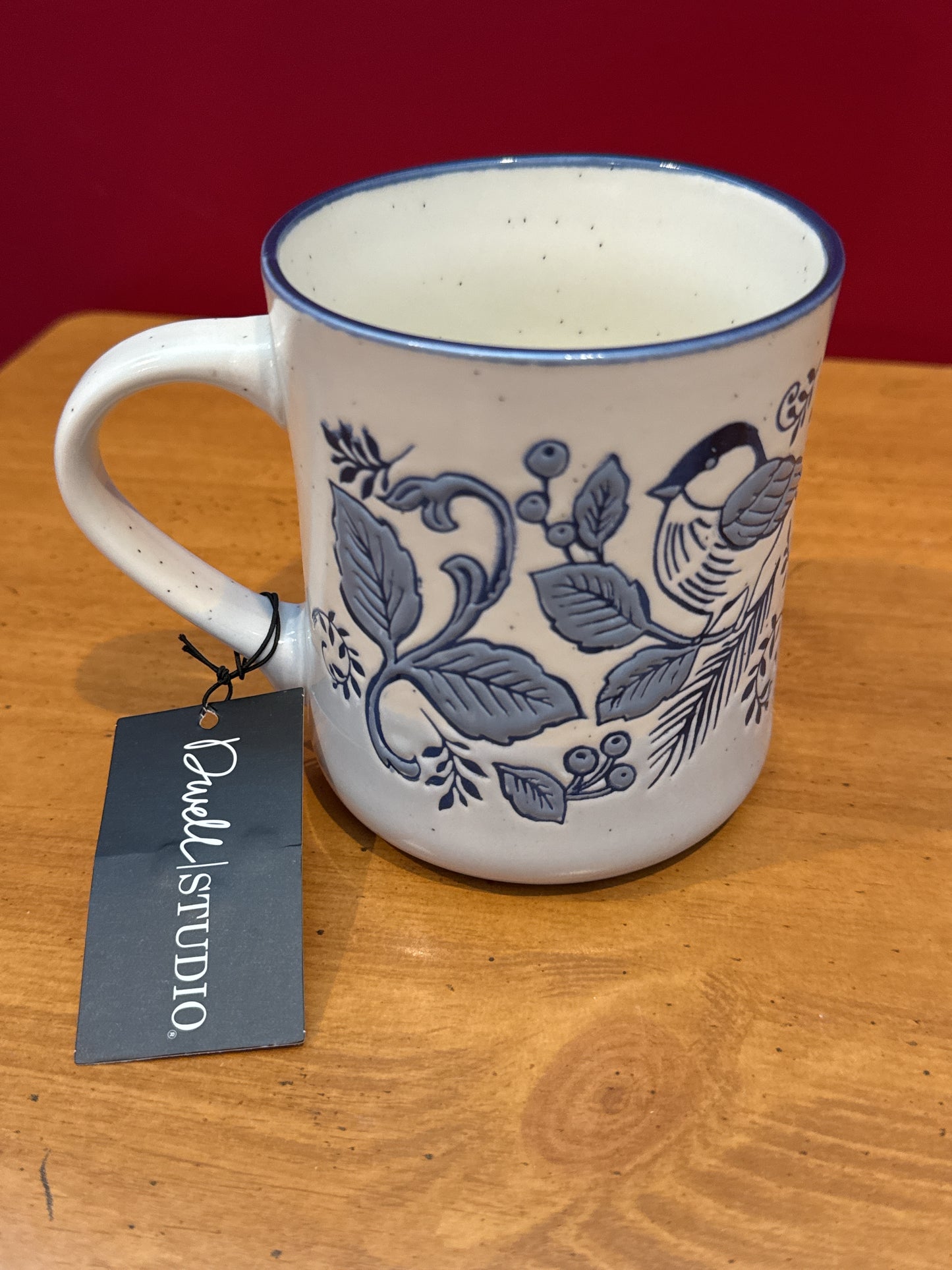 Dwell Studio Blue Birds Coffee Cup Mug 4.5" Tall New