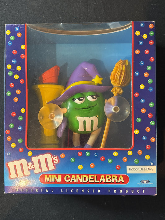 1999 Trendmasters M&M's Halloween Mini Candelabra Green M&M New Original Box
