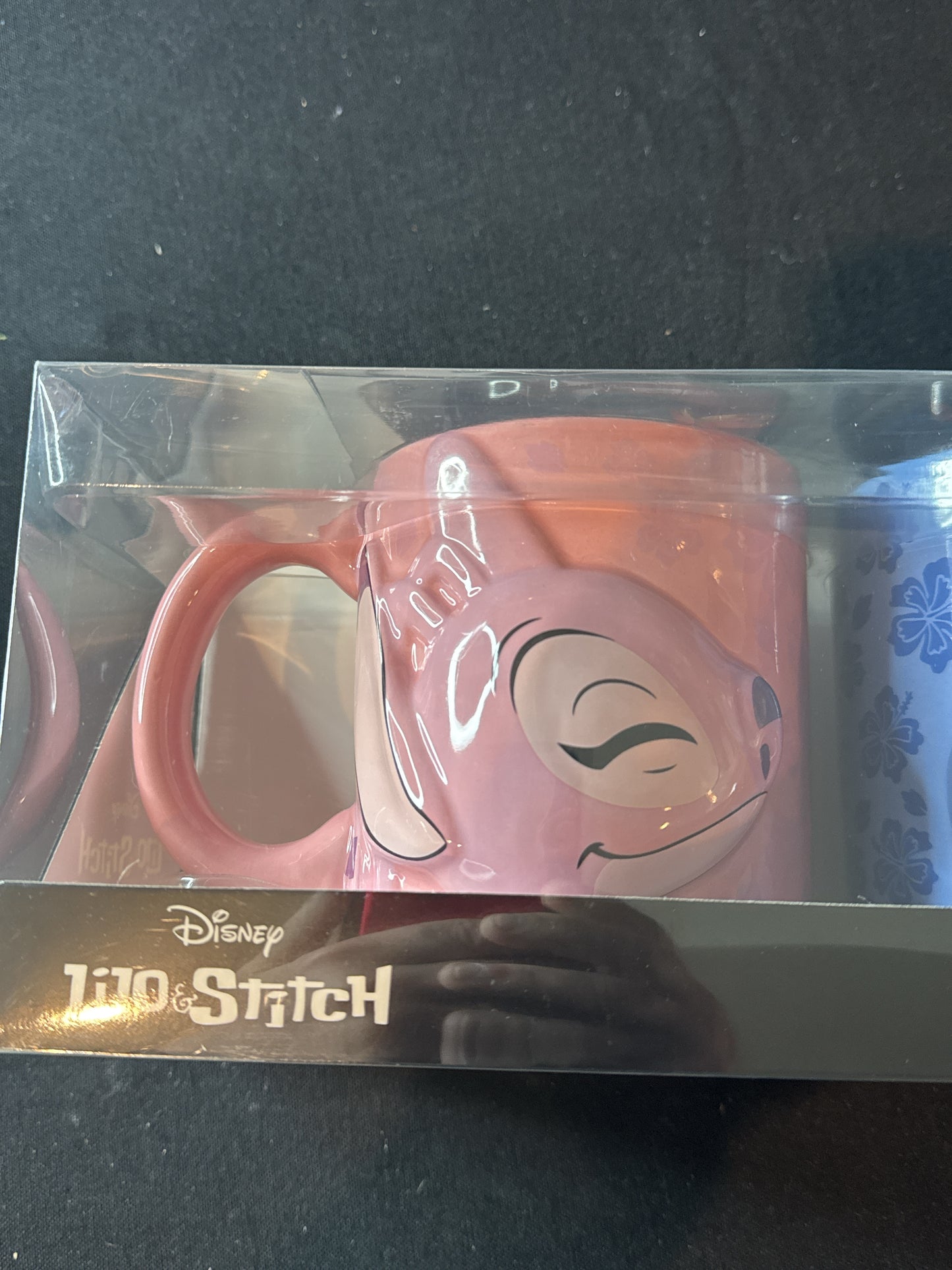 Lilo & Stitch Disney 3D Ceramic Mug Set, Set of 2 20oz Coffee Cup Mug Set Pink & Blue
