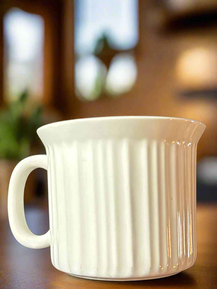 CorningWare French White 20oz Stoneware Soup Cup/Mug Coffee Cup Mug 4" Tall