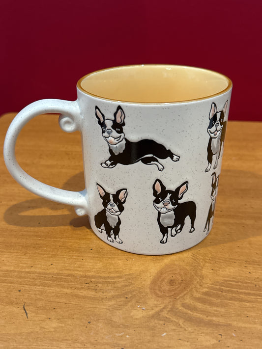 Spectrum Designz Boston Terrier Yellow Interior Coffee Cup Mug 4.5" Tall New