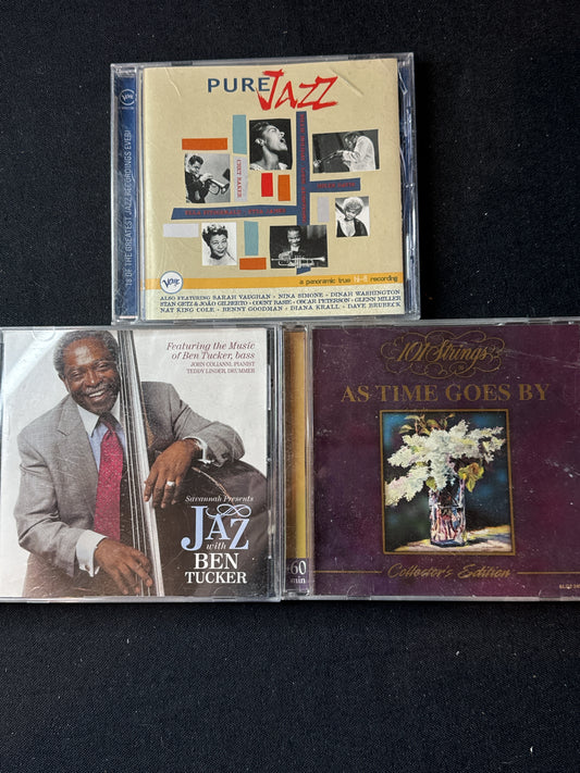 Jazz Music 3 CDs Ben Tucker, As Time Goes By, Pure Jazz