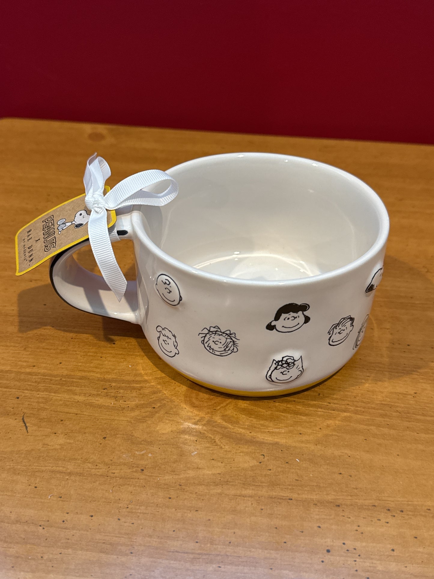 Rae Dunn Peanuts Gang 3D Happiness Is... Coffee Mug Cup 3" Tall New with Tags