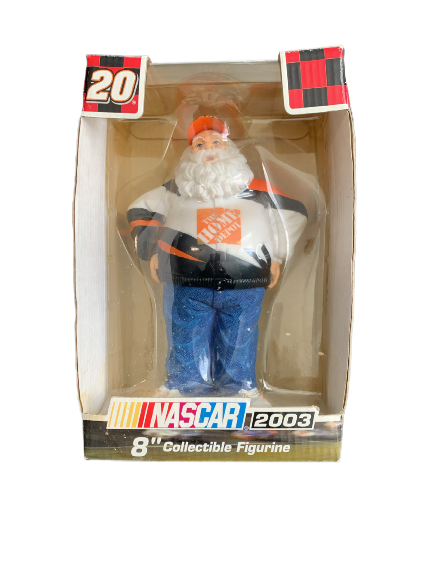 NASCAR 2003 Tony Stewart Home Depot Santa Figure 8"