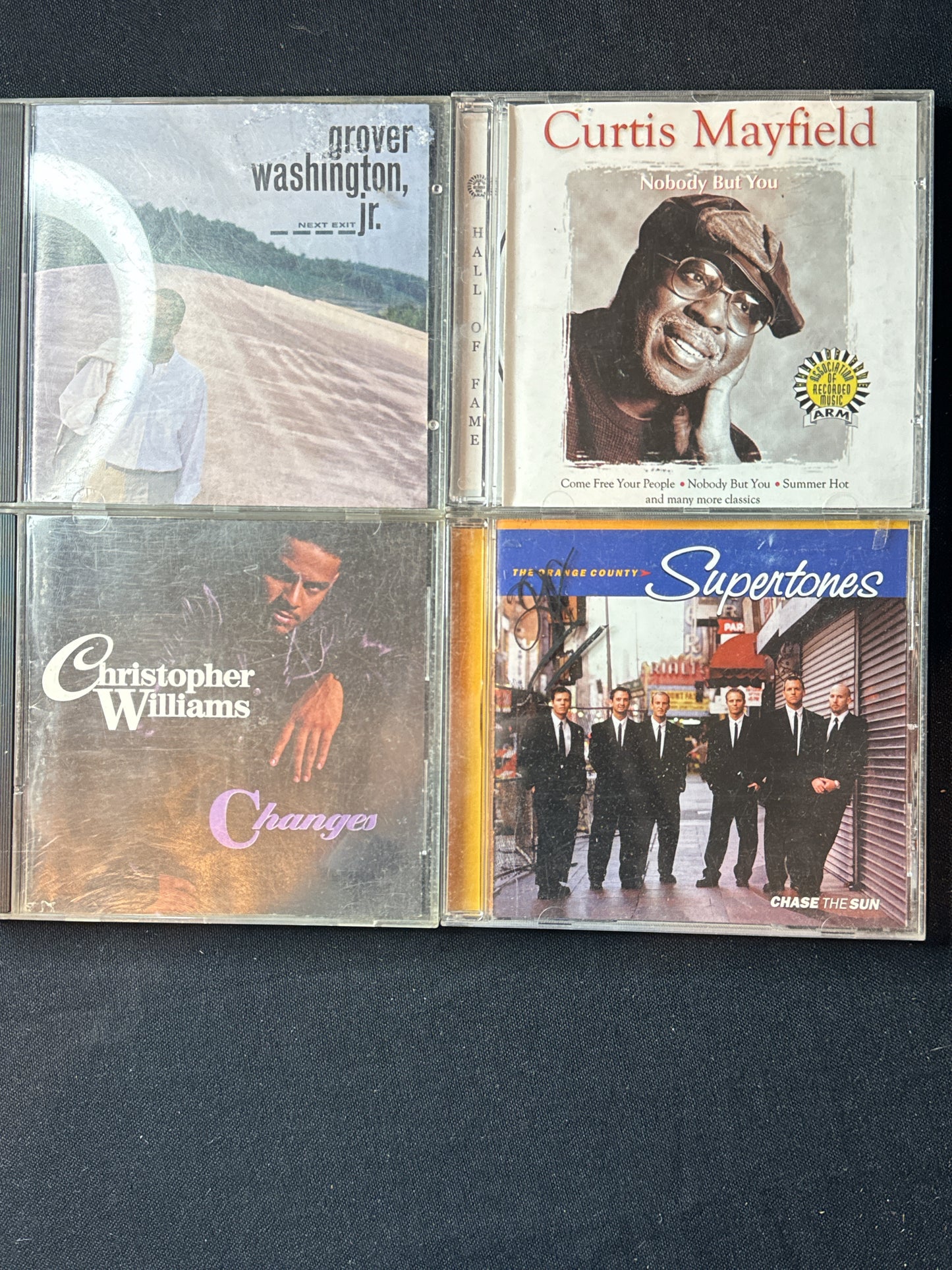 R & B Music 4 CDs Christopher Williams, Curtis Mayfield, Grover Washington, Supertones